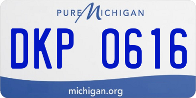 MI license plate DKP0616