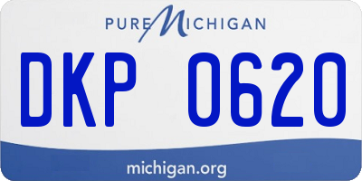 MI license plate DKP0620