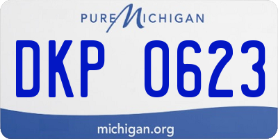 MI license plate DKP0623