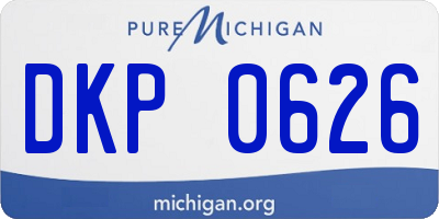 MI license plate DKP0626
