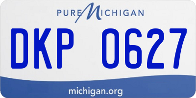 MI license plate DKP0627