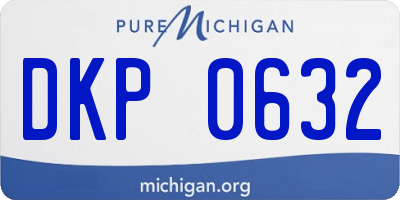 MI license plate DKP0632