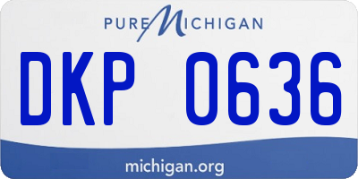 MI license plate DKP0636