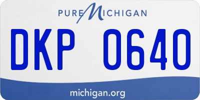 MI license plate DKP0640