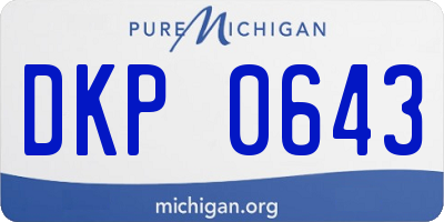 MI license plate DKP0643