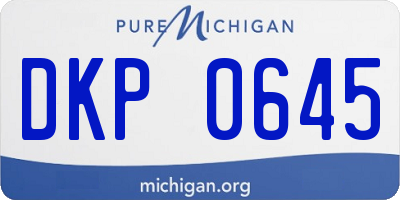 MI license plate DKP0645