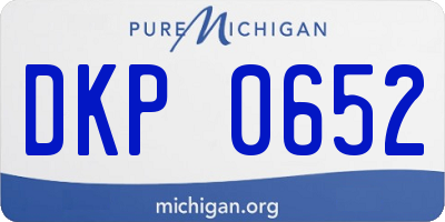 MI license plate DKP0652