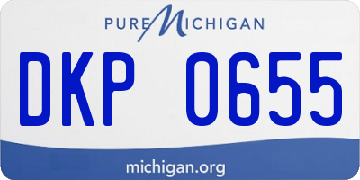 MI license plate DKP0655