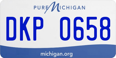 MI license plate DKP0658