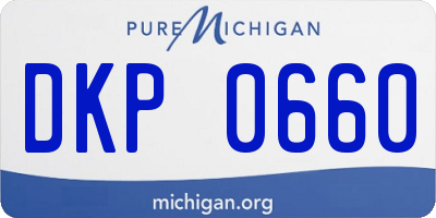 MI license plate DKP0660