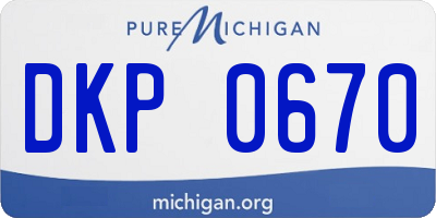 MI license plate DKP0670