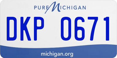 MI license plate DKP0671