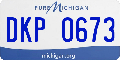 MI license plate DKP0673