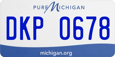 MI license plate DKP0678