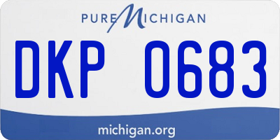 MI license plate DKP0683