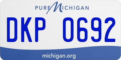 MI license plate DKP0692