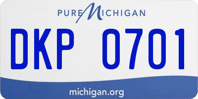 MI license plate DKP0701