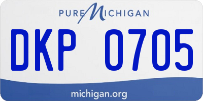 MI license plate DKP0705