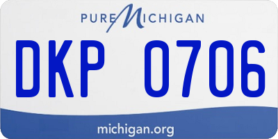 MI license plate DKP0706