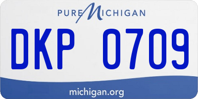 MI license plate DKP0709