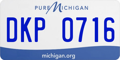 MI license plate DKP0716
