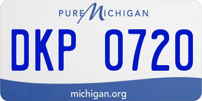 MI license plate DKP0720
