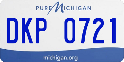 MI license plate DKP0721