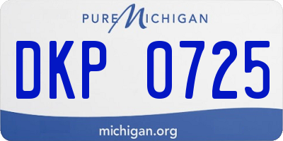 MI license plate DKP0725