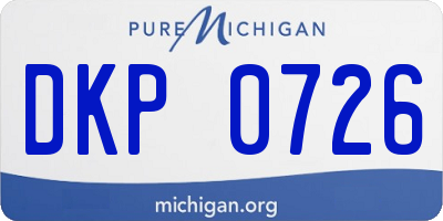 MI license plate DKP0726