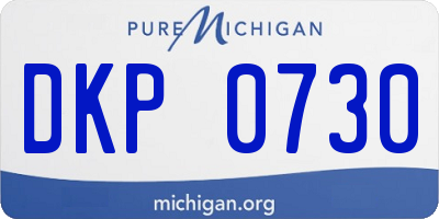 MI license plate DKP0730
