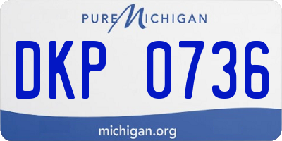 MI license plate DKP0736