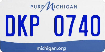 MI license plate DKP0740