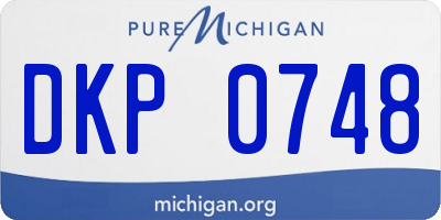MI license plate DKP0748