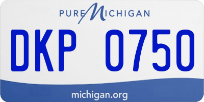 MI license plate DKP0750