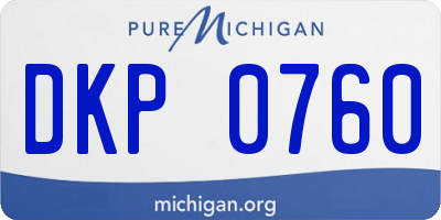 MI license plate DKP0760