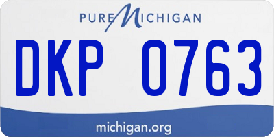 MI license plate DKP0763