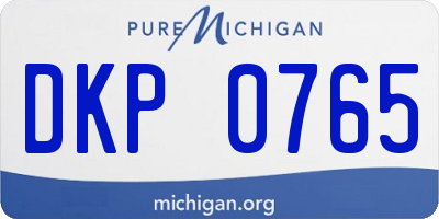 MI license plate DKP0765