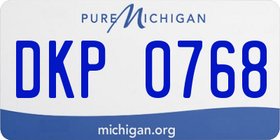 MI license plate DKP0768