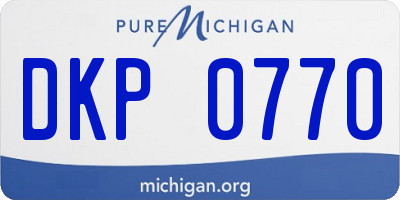 MI license plate DKP0770