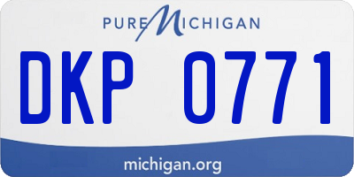 MI license plate DKP0771