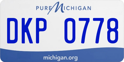 MI license plate DKP0778