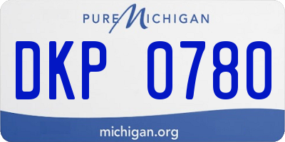 MI license plate DKP0780