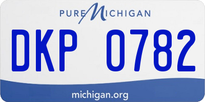 MI license plate DKP0782