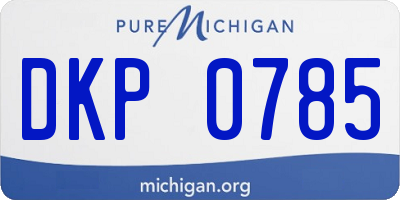 MI license plate DKP0785