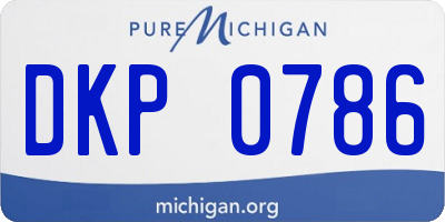 MI license plate DKP0786