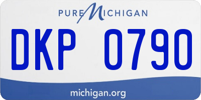 MI license plate DKP0790