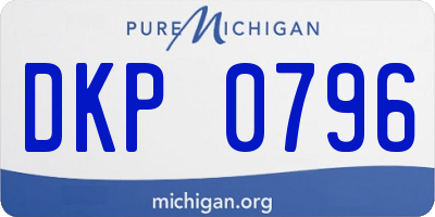 MI license plate DKP0796