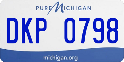 MI license plate DKP0798