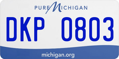 MI license plate DKP0803