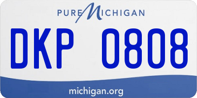MI license plate DKP0808